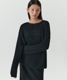 Hairy Loose-Fit Knit - Black