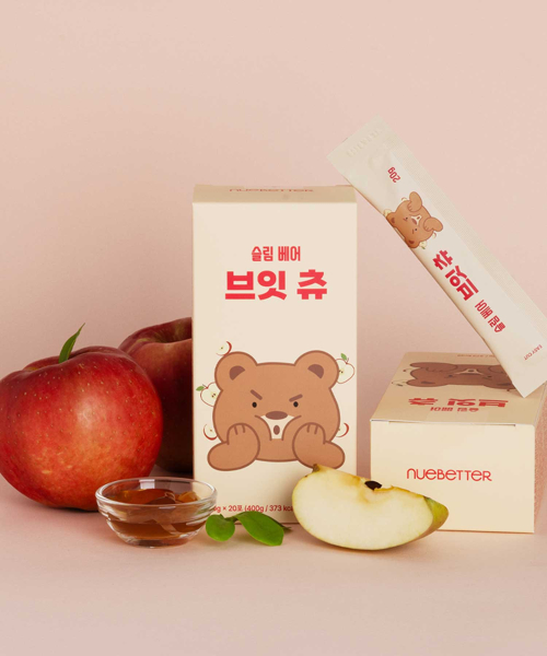 슬림베어 브잇 츄 림프순환 붓기제거 사과맛 스틱젤리 20포(400g) x 1박스