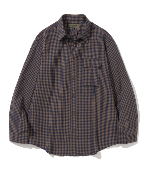 vintage pocket shirt navy check