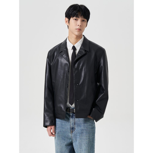 Куртка из искусственной кожи Black (214911BY45)