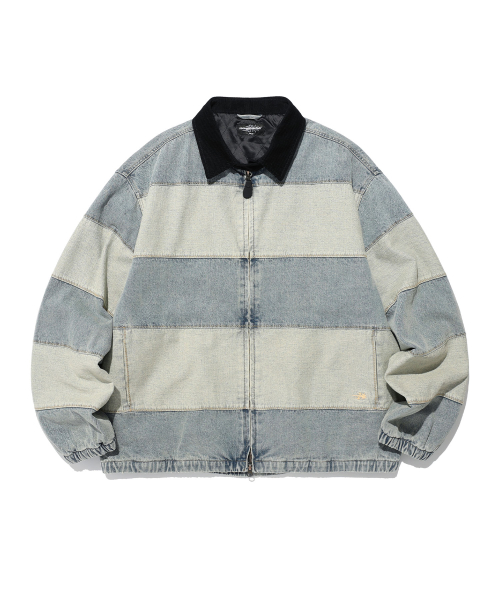 DENIM PANEL QUILTING JACKET_BLUE(NG2EFUD110A)