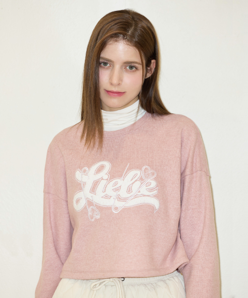 LOVE’S FIN CROP KNIT розовый