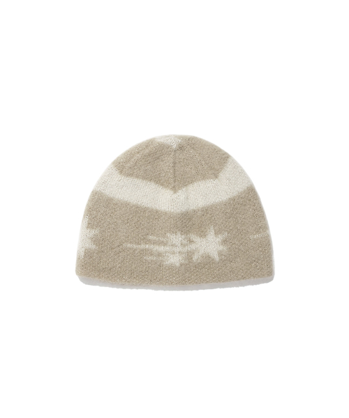 나이스고스트클럽() STRIPE 3STAR LOGO MOHAIR BEANIE_BEIGE(NG2EFUAB20A) 상품 이미지