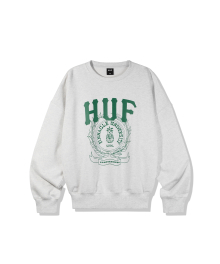 (W) HUF X REDDY PINNACLE UNIVERSITY CREWNECK [WHITE MELANGE]