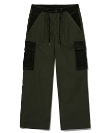 TAG CORDUROY CARGO PANTS - KHAKI