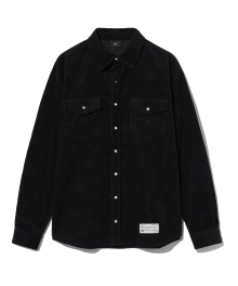 AIM WESTERN CORDUROY SHIRTS - BLACK