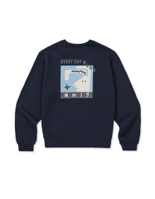 [Mmlg] PAPER PLAY SWEAT (AUTHENTIC NAVY)