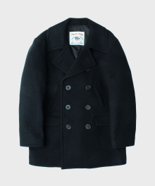 VIRGIN WOOL NAVY SOFT COAT [Black Night]