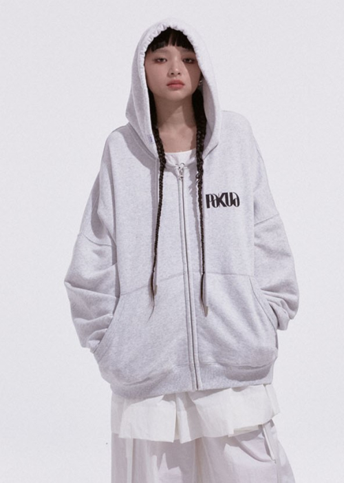Худи на молнии с бабочкой _ GREY
