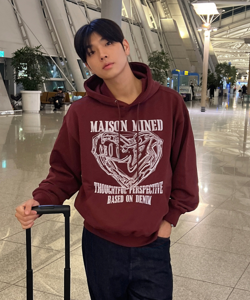 [8COLOR] DOODLE HEART HOODIE