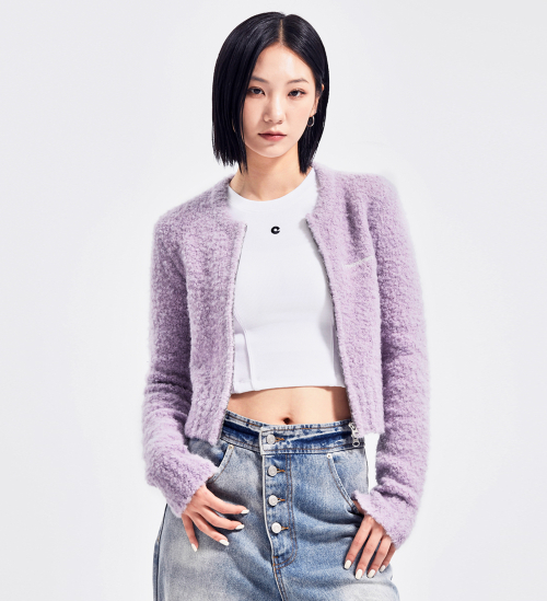 BOUCLE CARDIGAN фиолетовый