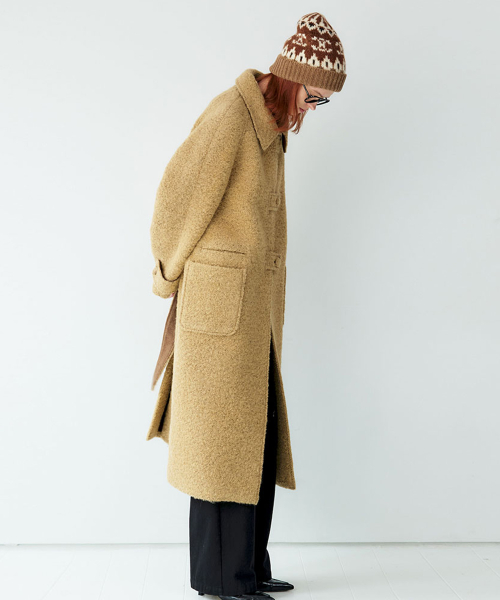 MUSINSA公式 | MARRON EDITION 24 Fall_ Beige Melange Boucle Belted 