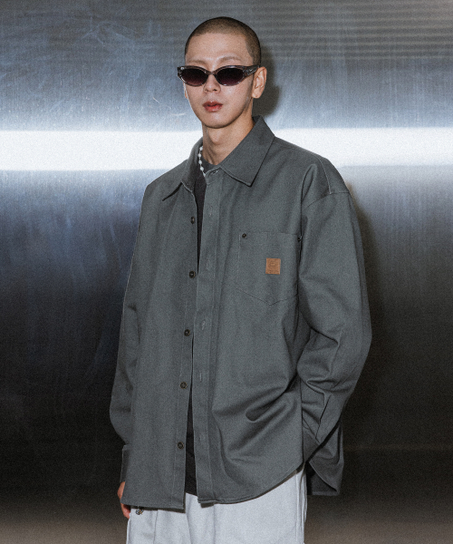 Рубашка-куртка BC Patch Shirt Jacket, темно-серая