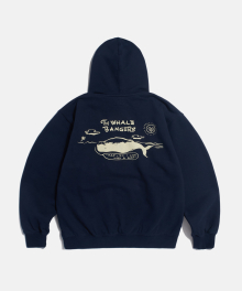 Whale Bangers Heavyweight Hoodie Navy