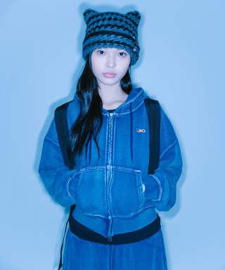 엘엠씨(LMC) WM OG CROPPED ZIP-UP HOODIE indigo 상품 이미지