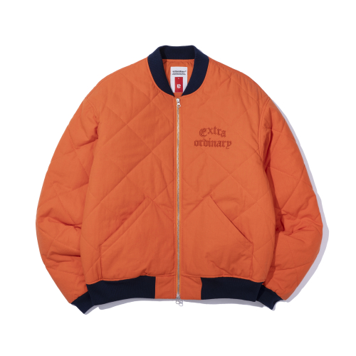 MEDIEVAL LOGO QUILTING JUMPER ORANGE