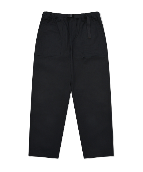 Хлопковые брюки Black с ремнем из стропы