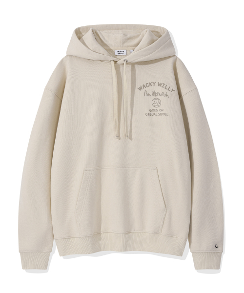 Плотное худи с надписью Beige