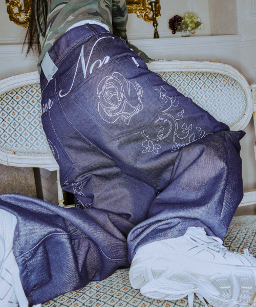 니어노어(NIIER NOR) ROSE BALLOON DENIM PANTS_INDIGO - 사이즈
