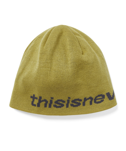 thisisneverthatビーニー MUSINSA公式 | THISISNEVERTHAT SP-Logo No Cuff Beanie - Yellow Green