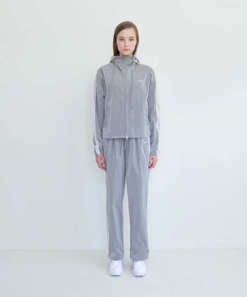 Длинные нейлоновые брюки с кружевом (Grey)