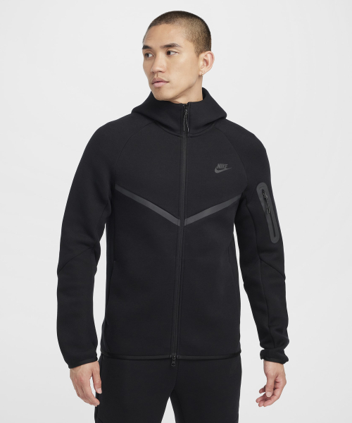M NK TCH FLC FZ WR HOODIE - BLACK/(BLACK)
