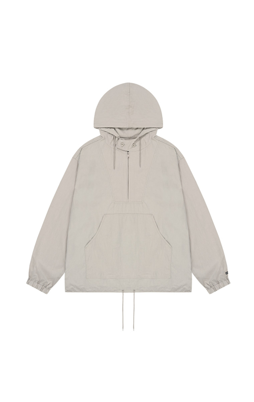 Анорак на пуговицах с капюшоном (Light Grey)