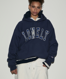 [Champion X NOHANT] Reverse Weave® LONELY/LOVELY HOODIE DARK NAVY