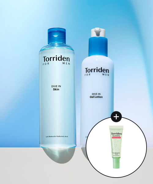 토리든(torriden) [SET] 다이브인 포맨 저분자 히알루론산 스킨 300ml + 젤 로션 200ml (+시카컨트롤세럼 10ml)