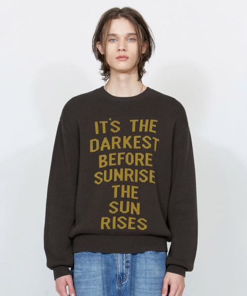 일꼬르소() SUNRISE 풀오버 니트 다크브라운 IESW4F003W3 상품 이미지