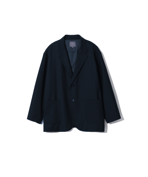 DRAPE OVER SILHOUETTE JACKET (NAVY)