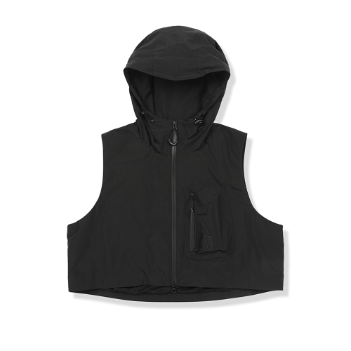 Оверсайз кроп-жилет с капюшоном и карманом_5KD1411