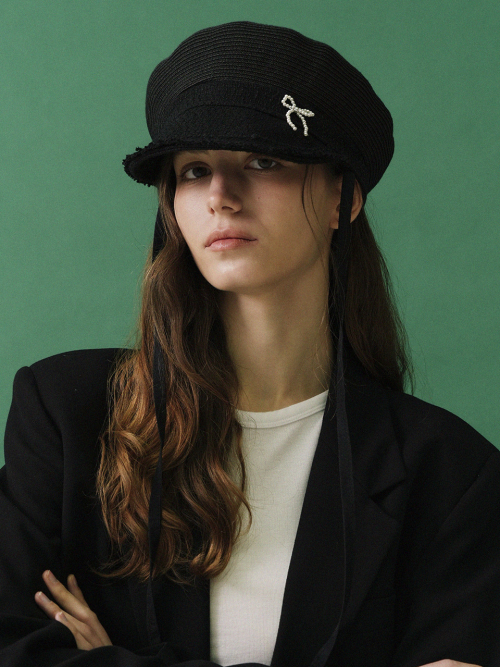 메르헨 Pearl ribbon matroos cap_2color
