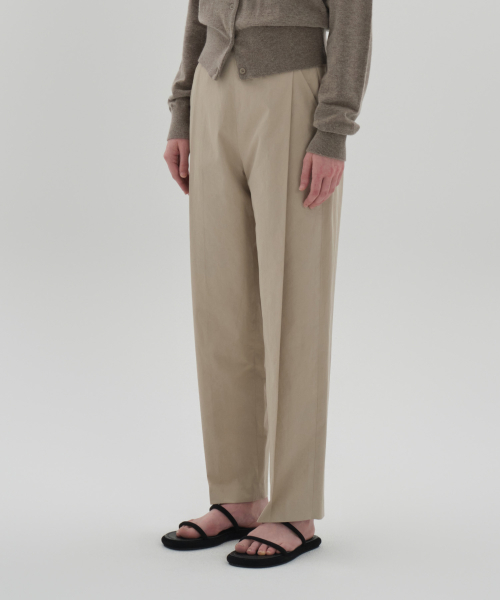 Брюки с ремнем Belted Round Pants_Ash Khaki