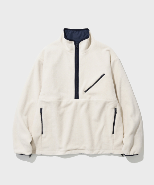 REVERSIBLE FLEECE JACKET (IVORY)