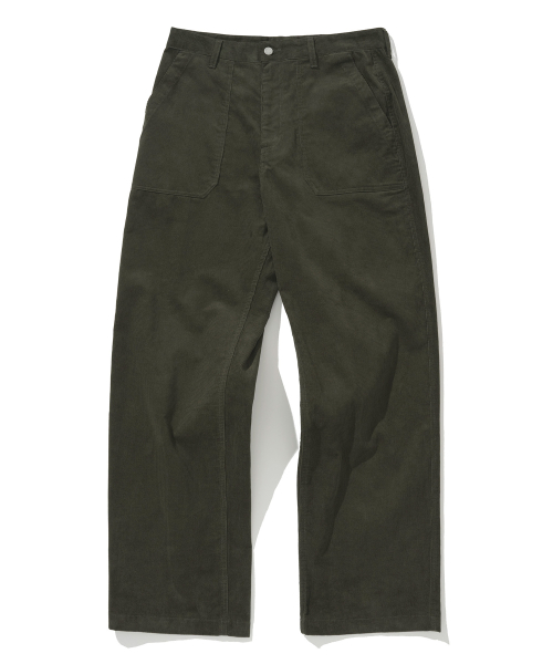 corduroy fatigue pants olive