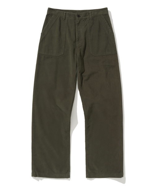 peach cotton fatigue pants regular fit olive