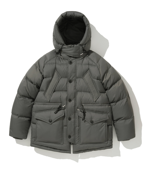 shelter duck down parka charcoal