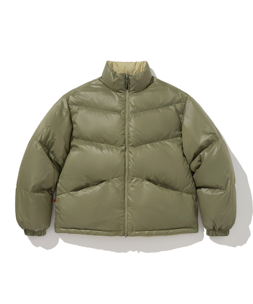 AE reversible duck down parka olive