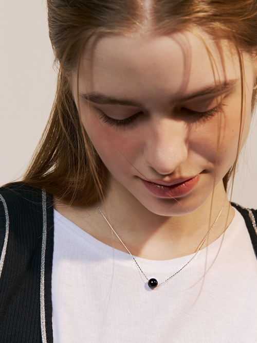 ★Hei★ sv925 onyx point necklace HE24FANSW572XXFR 헤이(HEI) [sv925] onyx point necklace - 후기 | 무신사