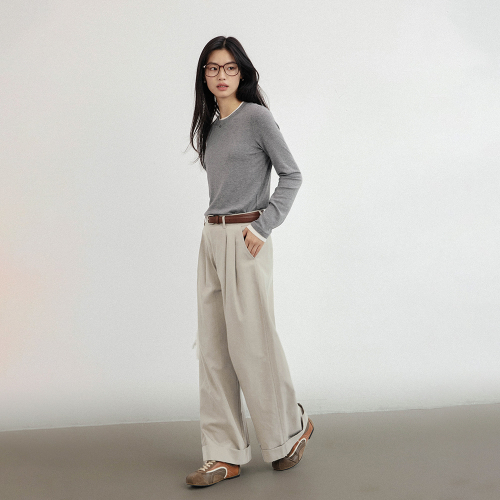 LS_Wide leg loose slacks_3color