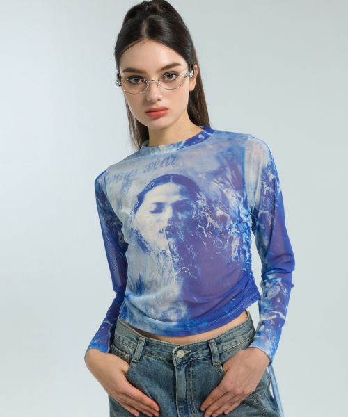 Girls Face футболка (Blue)