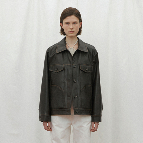 SHADE FAUX LEATHER JACKET(JK-2974)