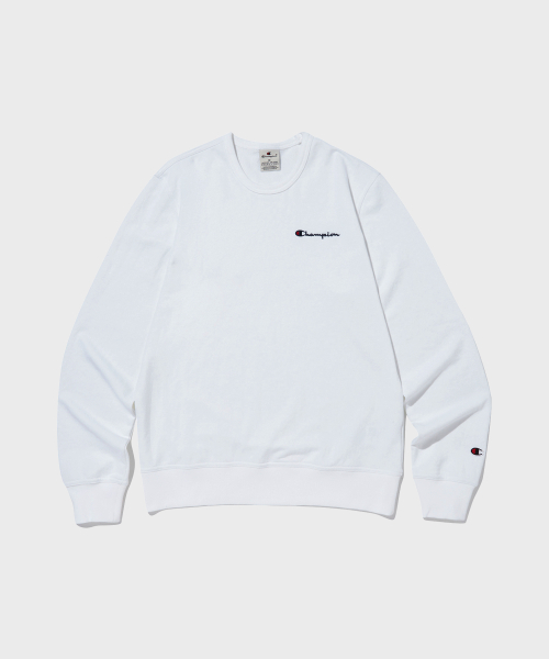 Small Script Logo крунек свитшот White