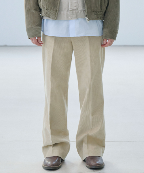 Вельветовые широкие брюки Beige