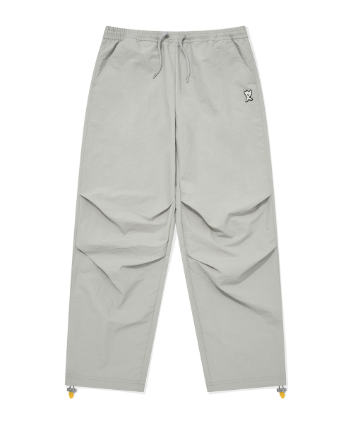 Нейлоновые брюки-парашюты light grey
