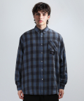 Wooltan Dye Check Shirts (Navy.Dye)