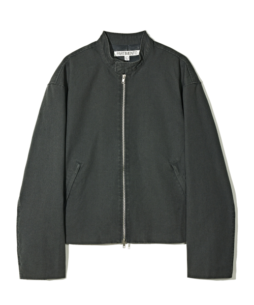 VTG Washed Biker Jacket Black