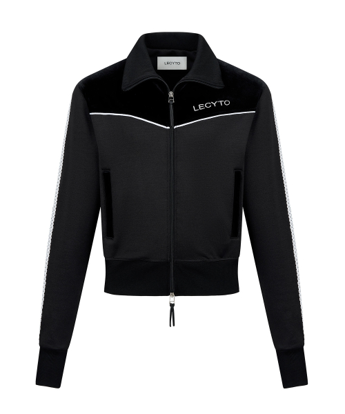 레씨토 Piping Line Track Zip Up Jacket_[Black]
