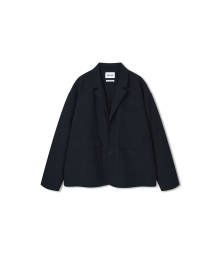 Decent Pocket Blazer Jacket - Navy